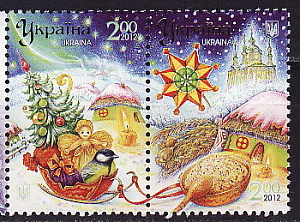 Украина_, 2012, Рождество и Новый год, 2 марки